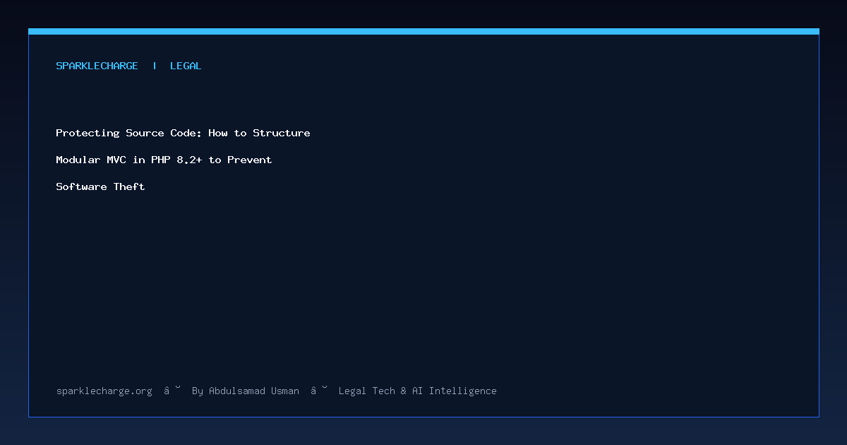 Protecting Source Code: How to Structure Modular MVC in PHP 8.2+ to Prevent Software Theft